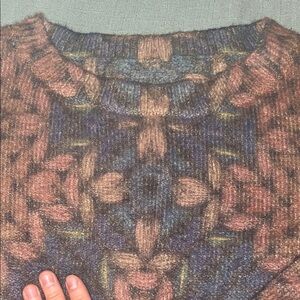 VINTAGE cottage core cute  Multicolor pattern super unique sweater!!